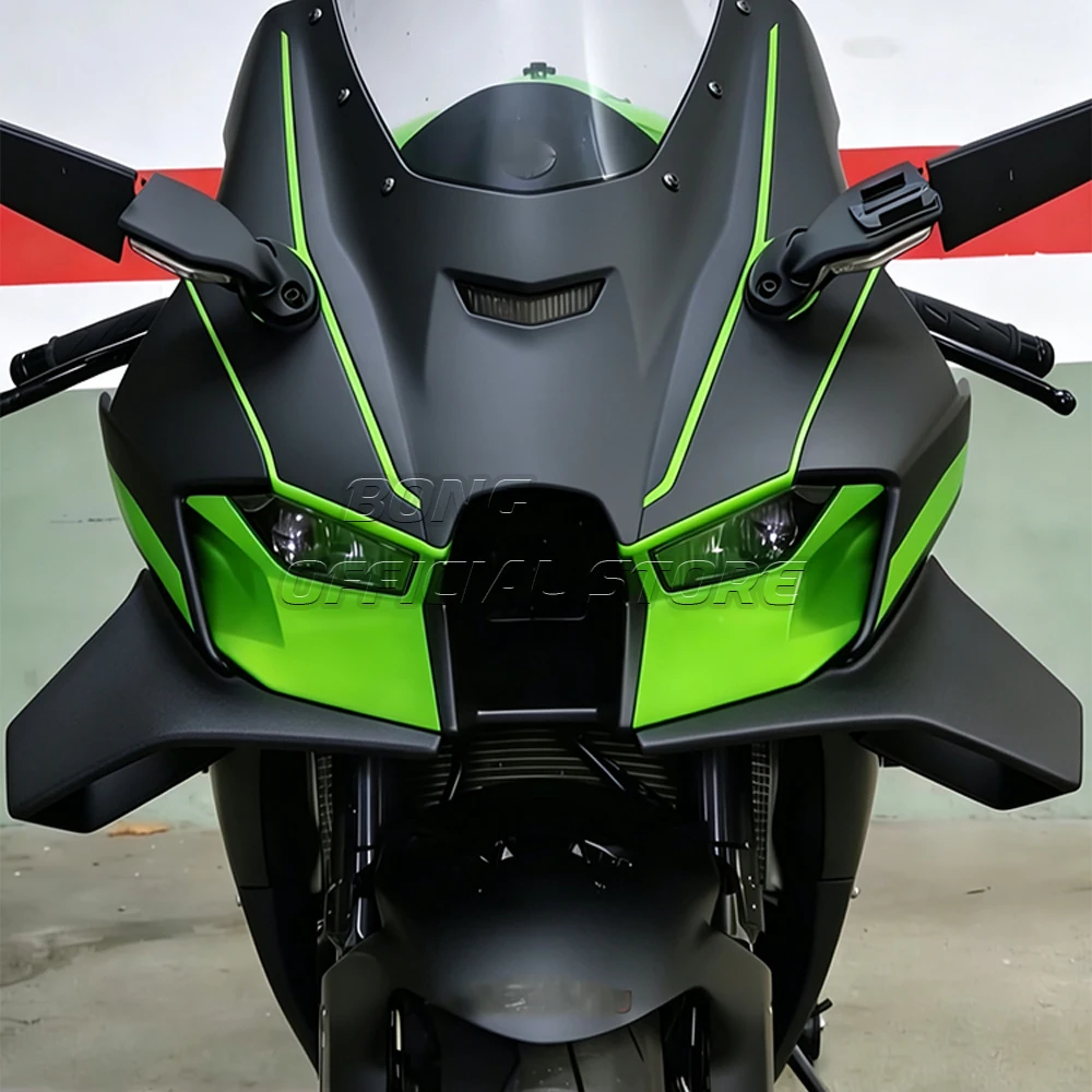 Für ZX-10R Frontspoiler Unterer Spoiler untere Lippe Für KAWASAKI ZX-10R ZX10RR 2021-2025 GP WING DOWNFORCE NACKTE FRONTALSPOILERS – Detail 6