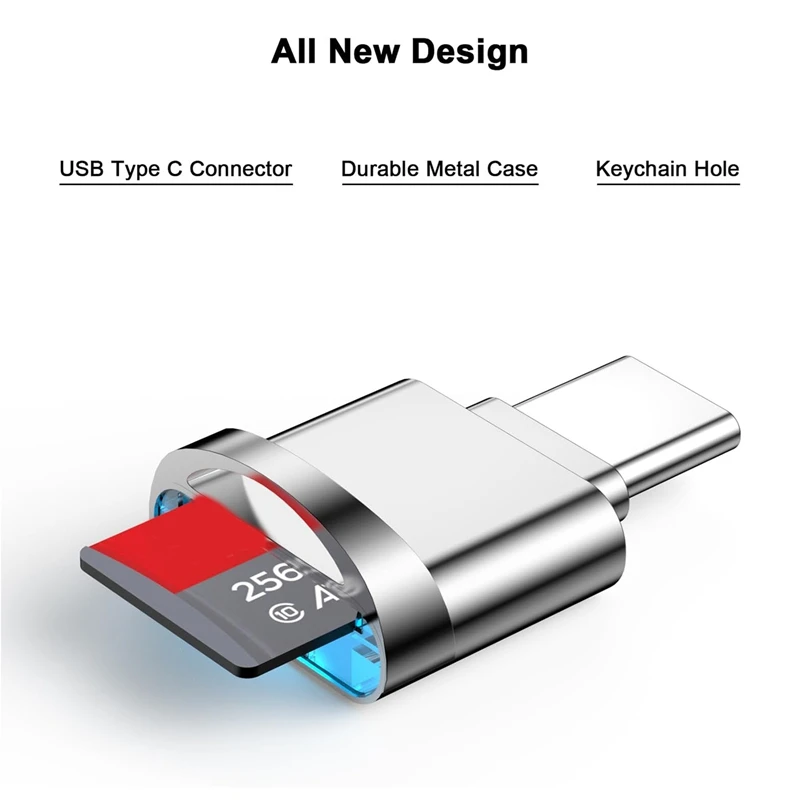 2025 New-2X Micro-SD Card Reader Adapter, USB Type C To Micro-SD/TF Card Reader Micro-SD Card Adapter For HUAWEI Type-C,B