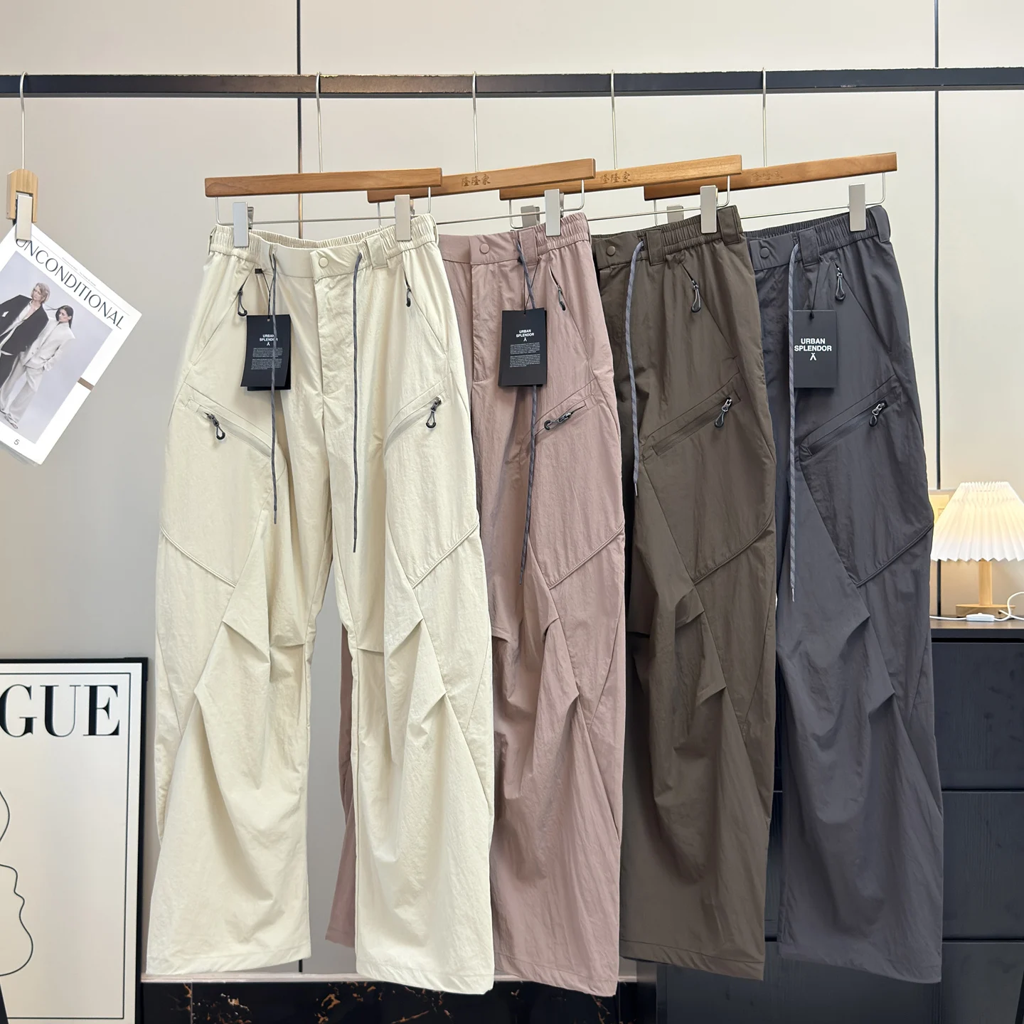 بنطلون عمل خارجي مقاوم للماء متعدد الجيوب على شكل سكين للرجال والنساء، بنطلون عسكري كاجوال بخصر طبيعي من النايلون #3