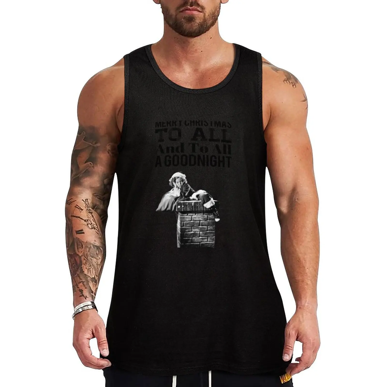 

Shirley Temple Christmas Santa Tank Top Men sleeveless tee sleeveless jackets man sexycostume