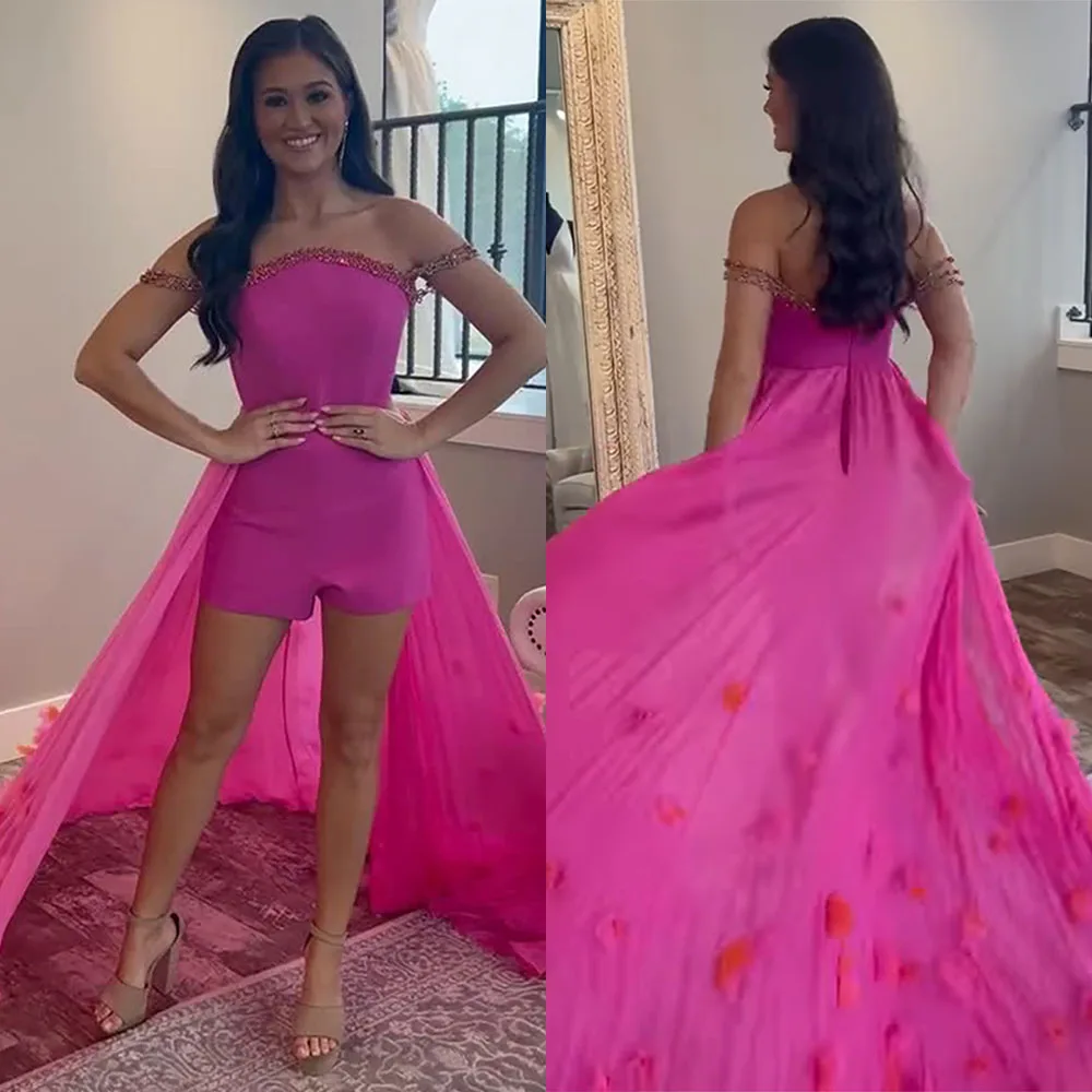 

High Quality Customized Strapless Above Knee Off Shoulder Appliques Pageant Dresses Women Платье Корейский Стиль Robe De Soirée