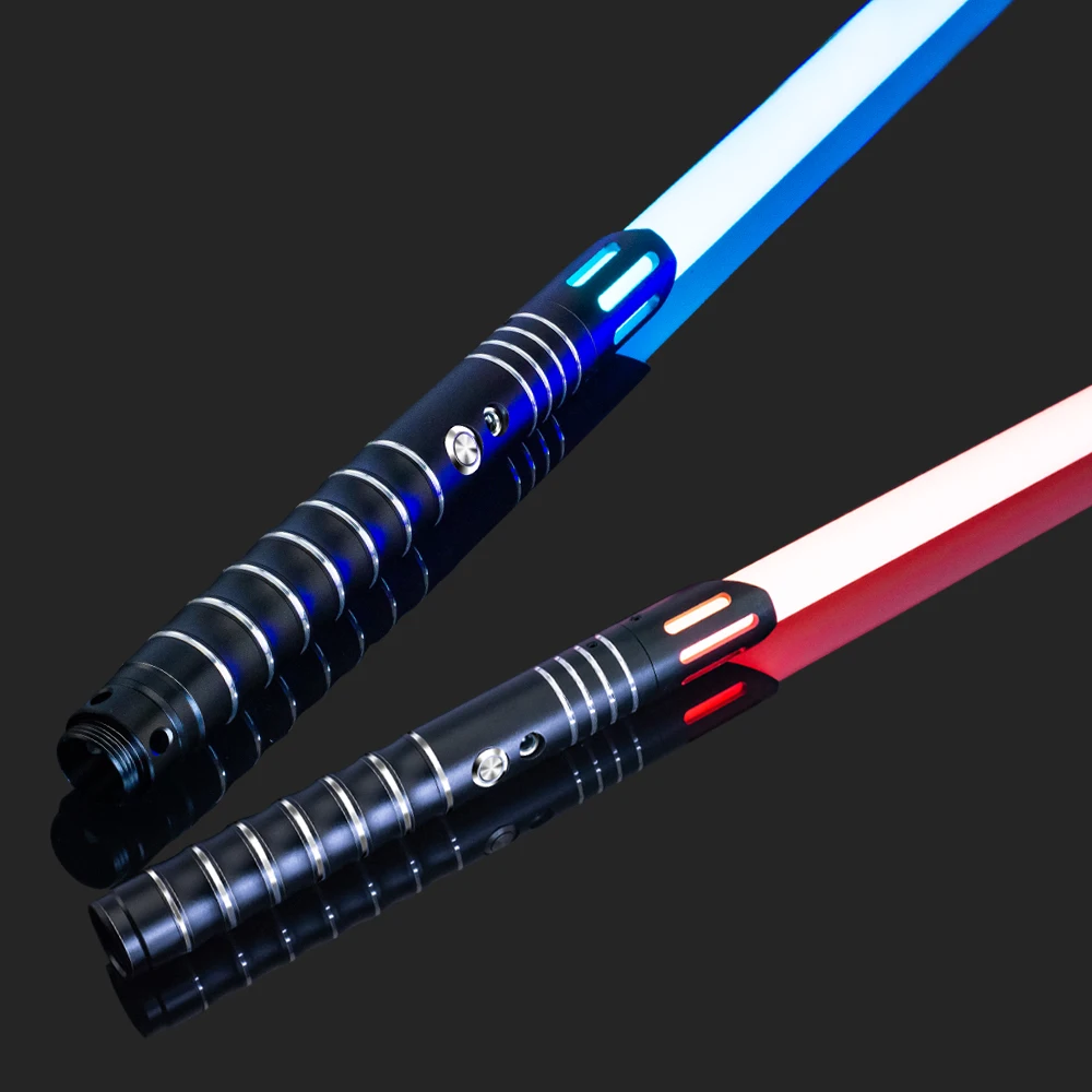 تضيء صابر 16 لون وأصوات RGB ضوء السيف مقبض معدني الليزر السيف اللعب ضوء وضع هادئ الأطفال تأثيري هدية الكريسماس