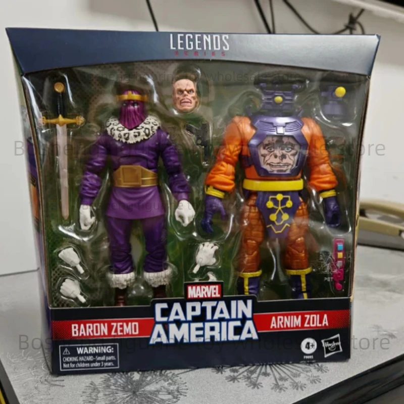 

In stock Hasbro Marvel Legends Series Baron Zemo and Arnim Zola Captain America Villains Comics Collectible 6-Inch Action Figure