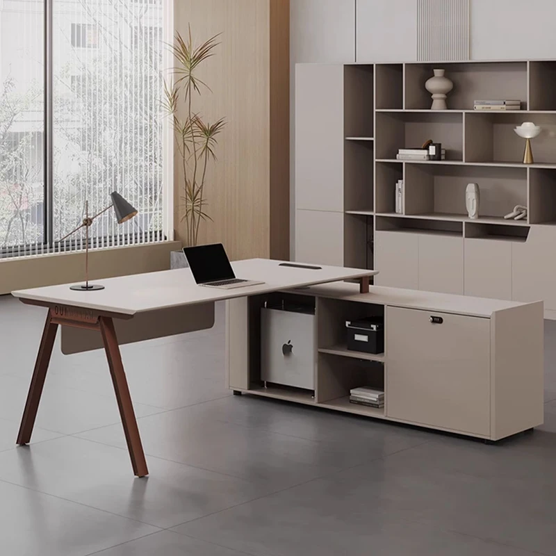 

Boss Long Office Desk Designer Minimalist Conference Storage Floor Computer Desks Modern Executive Bureau Meuble Home Furniture