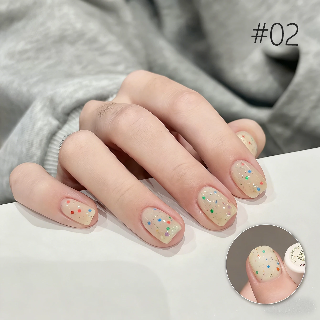 MIANEL 10ML Uroczy Lakier do Paznokci z Brokatem w Stylu Serka, Nowy Model 2025, Paznokcie z Brokatem w Stylu Lodów, Uniwersalny Zdobienie Paznokci