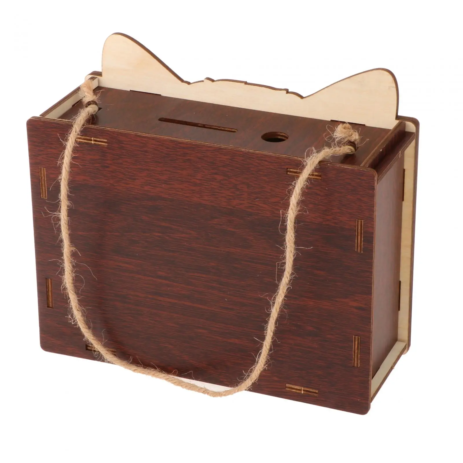 Piggy Bank with Marking Pen Money Box with Counter Wooden Money Box Money Jar Piggy Bank Savings Goal Cash Box Money Saving Cha