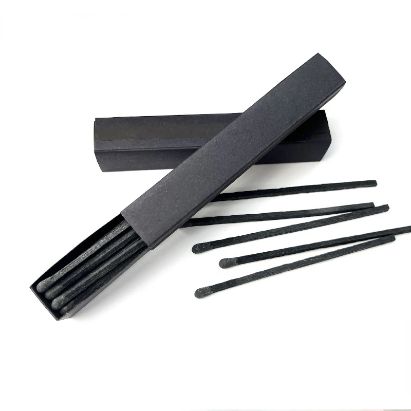 10PCS/PACK All Black Matchsticks 10cm Aromatherapy Match Vintage Exquisite Texture Light Smoke Cigar Matches Smoking Accessories