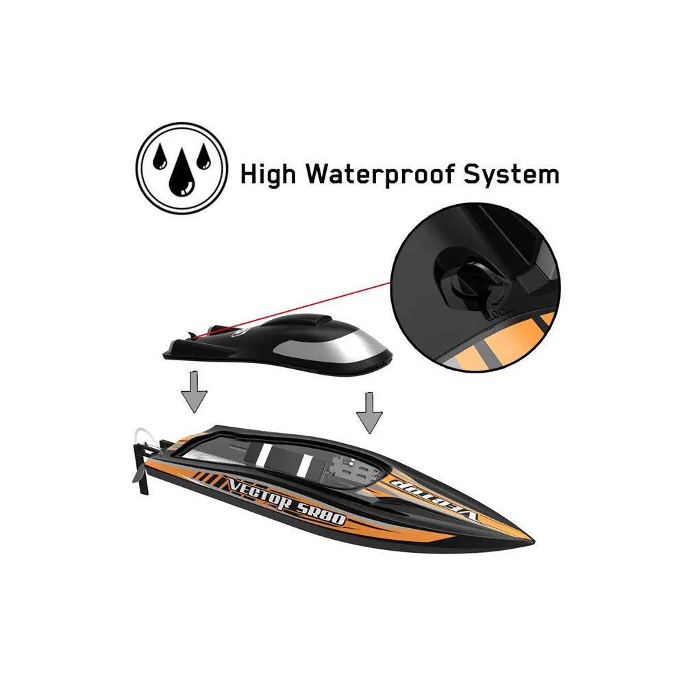 Volantex Vector SR80 80cm 2.4G RC Boat ARTR Brushless 60A Water-cooled Remote Control Boat Outdoor Toys for Adults Kids Boys