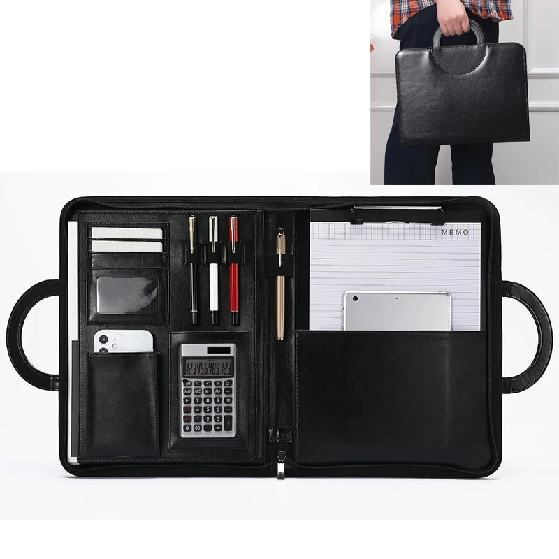 portable-business-trip-a4-organizer-folder-clipboard-padfolio-document-leather-portafolio-for-tablet-holder-briefcase-office