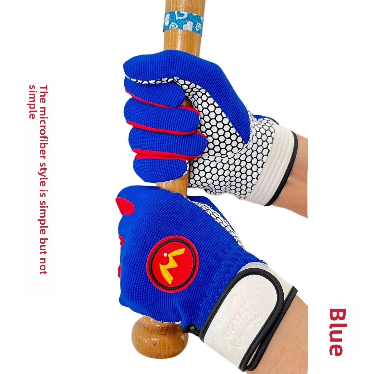 Leather Baseball Batting Gloves Ultra-synthetic Model Washable Children's Little League Adults' Softball Gloves Non- view 4