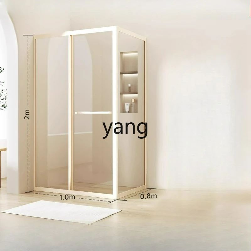 

Lmm square side sliding door shower room sinking toilet sliding door bathroom shower partition