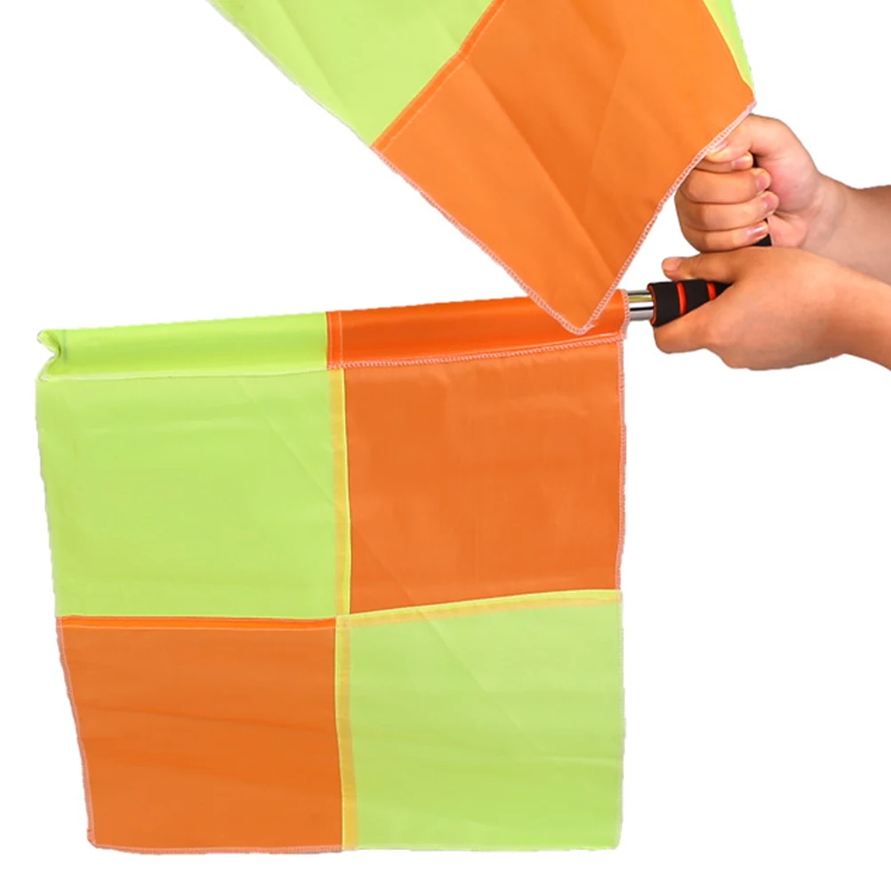 

2pcs Sports Referee Hand Signal Flags For Soccer Racing Competitions Bright Durable Lightweight Waving Flags
