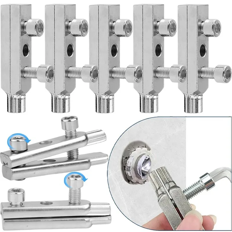 Faucet Angle Valve Broken Screw Extractor Alloy Steel Broken Wire Extractor Damaged Water Pipe Remover Repair Kit Plumbing Tools