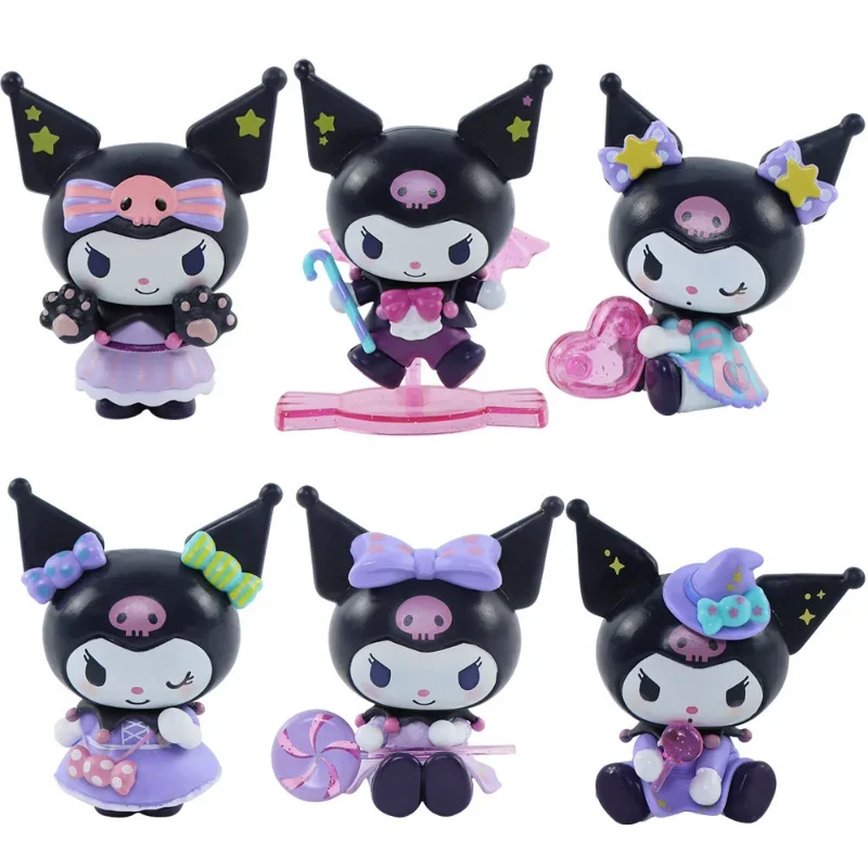 Sanrio cartoon animation Kulomi doll, serie dolcetto o scherzetto Halloween tide play figure home ornament bambola carina per regali