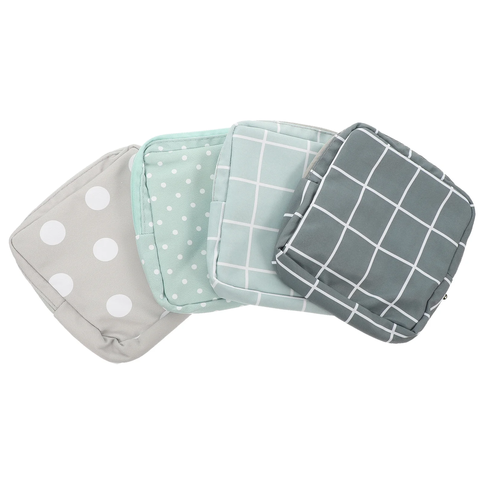 4 個の生理用ナプキン収納袋コンパクトポータブルフェミニンケアオーガナイザー旅行学校オフィス用多目的小物ポーチ