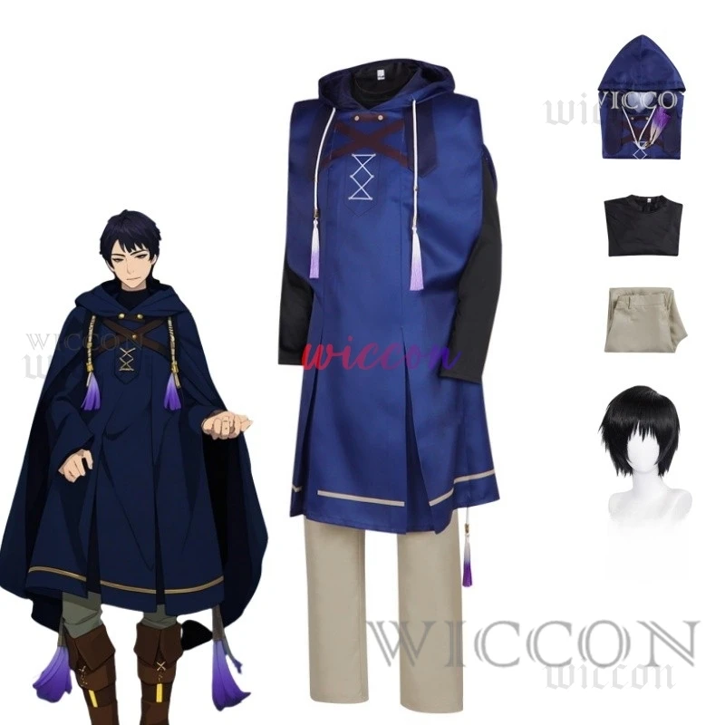 

New Anime Silent Witch Rutile Cosplay Costume Louis Mille Men Magic Robe Uniform Coat Full Set Accessoies Suit Halloween Outfits