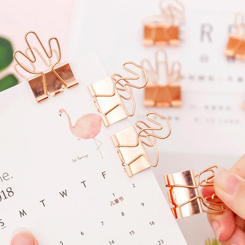 4pcs/lot Lovely Metal clips classification paper clips work mini clips bookmark