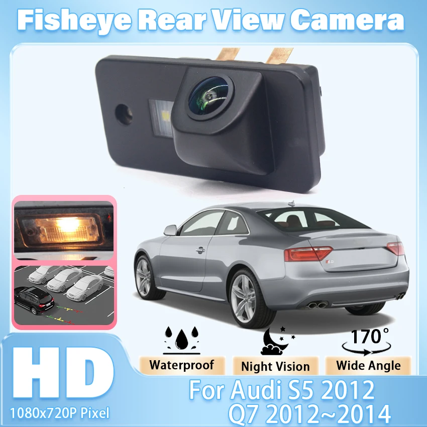 

HD CCD 170° ° Автомобильная камера заднего вида для Audi S5 2012 Q7 2012 2013 2014 S8 2013 IP68 Водонепроницаемая резервная камера ночного видения