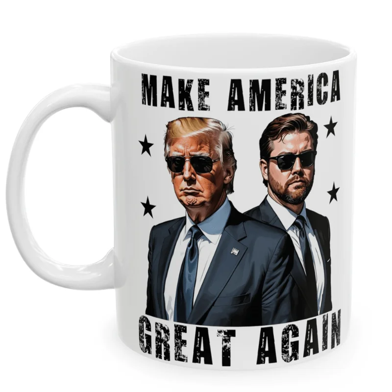 11oz Trump Vance 2024 Election, Make America Great Again Ceramic Coffee Mug, Tea Cup Holiday Gift, Gift for Her, Halloween