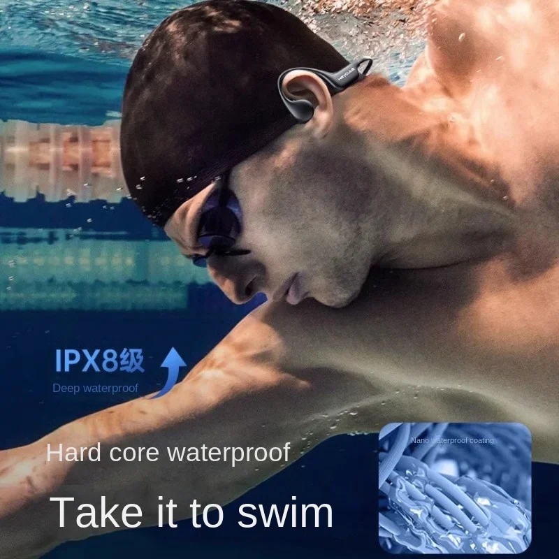 X6 سماعات توصيل العظام IPX8 السباحة مقاوم للماء G07 64GB MP3 سماعة رأس لاسلكية مع ليلة تشغيل أنبوبة ضوء سماعة