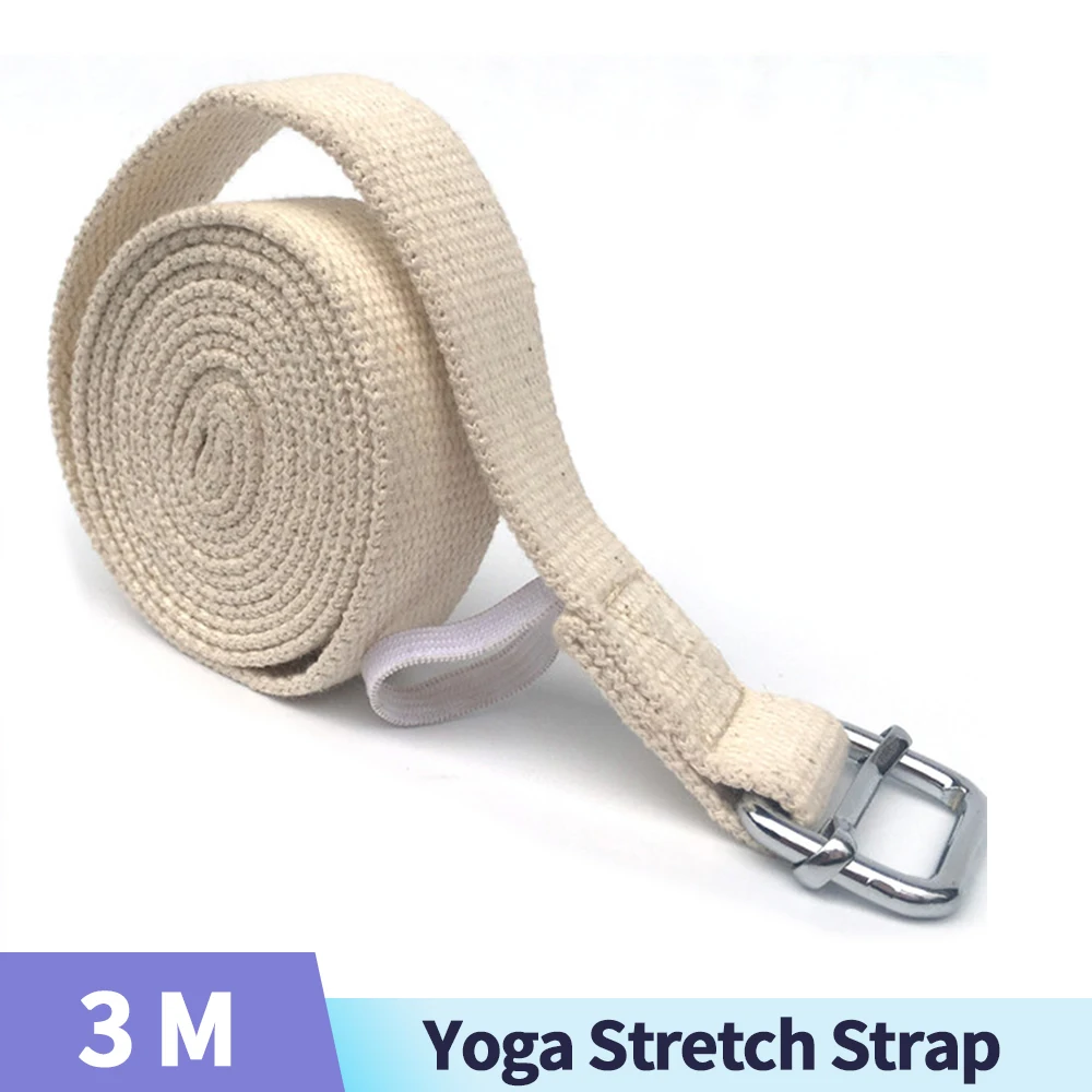 Yoga Stretch Strap D-Ring Belt Exercise Gym Rope Figure Waist Leg Resistance Fitness Band Cotton for Fitness