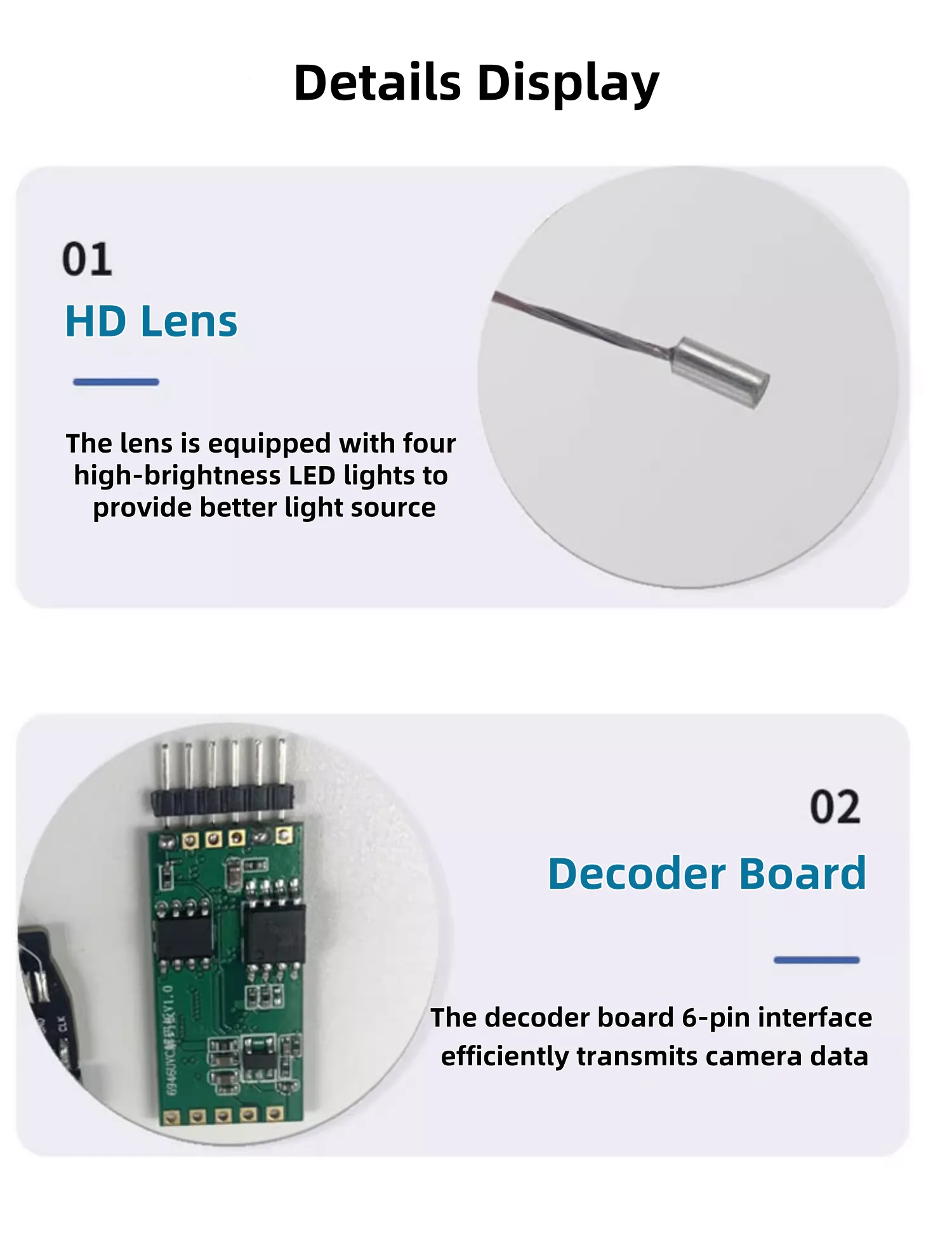 16W Pixels Mini 1.8mm CMOS Sensor Industrial Medical Flexible Endoscope Camera Module for Viewing and Recording Images