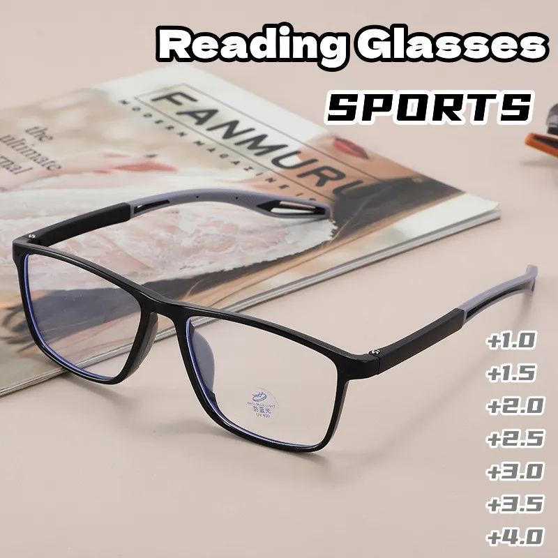 

Vintage Ultralight TR90 Reading Glasses Men Women HD Lens Blue Light Blocking Eyewear Classic Square Sports Far Sight Eyeglasses