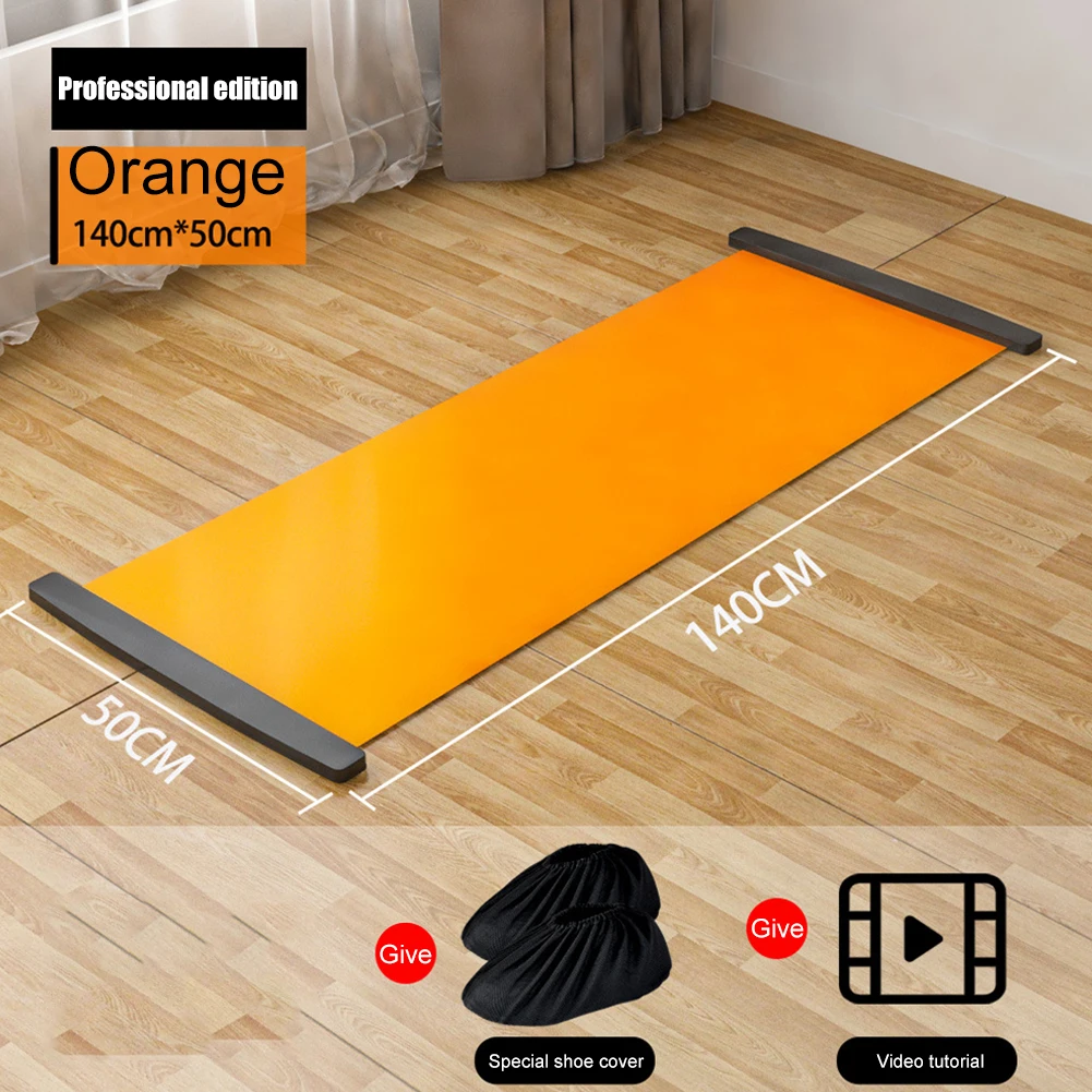 140/180/200cm Balance Trainer Mat Professional Indoor Sliding Fitness Training Board for Ice Hockey Roller Skating Leg Exercise