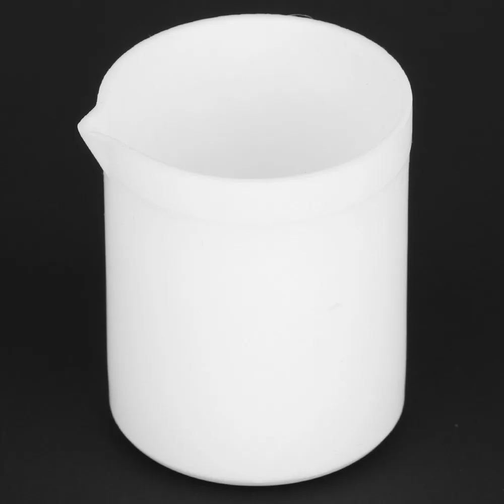 50,100ml Inert Material White Ptfe Beaker Non Stick Safe Ptfe Cup Self-Lubricating 50,100Ml Capacity Beaker Lab Reagent Storage
