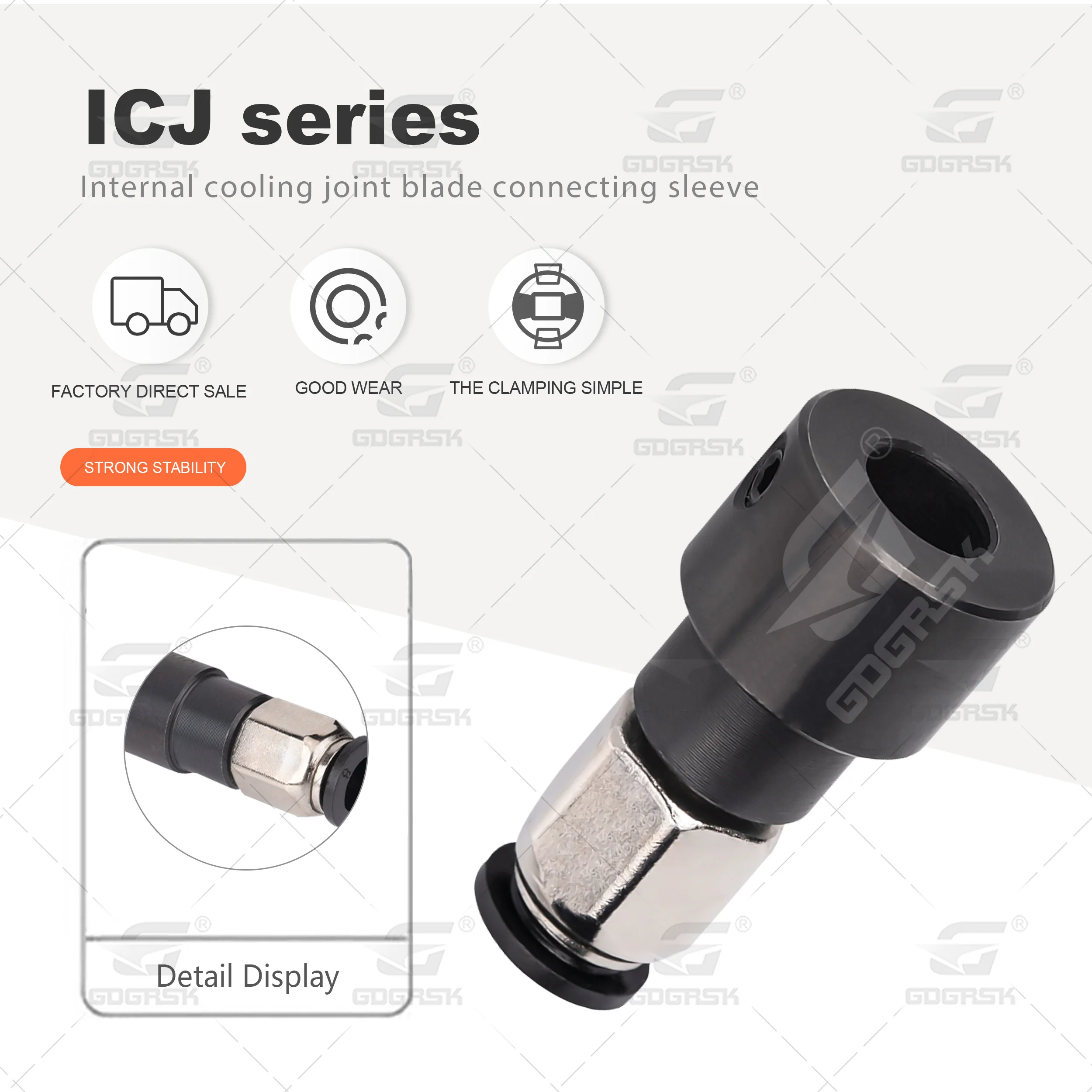 

Серия ICJ Преобразование держателя лезвия с внутренним охлаждением ICJ05 ICJ32 Внутренние фитинги для выпуска воды Втулка для подключения воздушной трубы