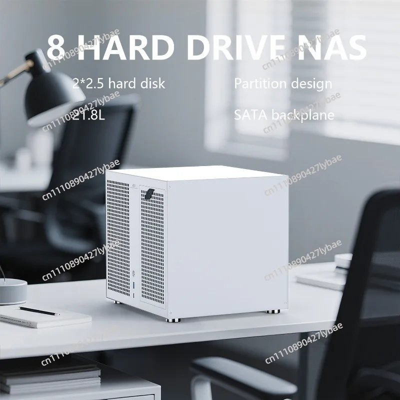 Sagittarius 8-Bay NAS Tower Case with Backplane,MATX,ATX Power Supply,Optimized for Synology UNRAID ,Full-Height PCIe Expansion