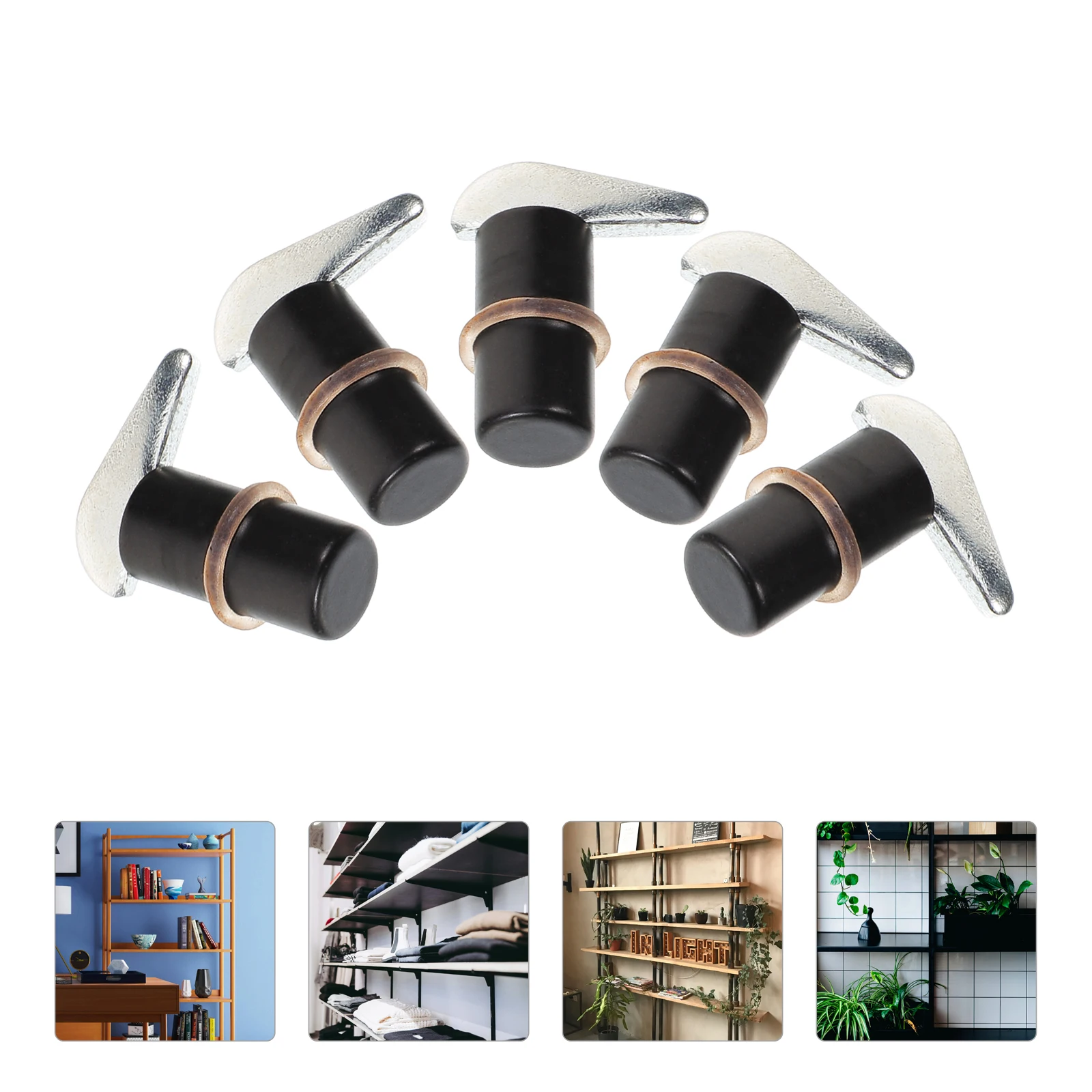 

10 Pcs Partition Stent Shelf Clips for Kitchen Cabinets Column Bracket Pegs Shelving Iron Pin