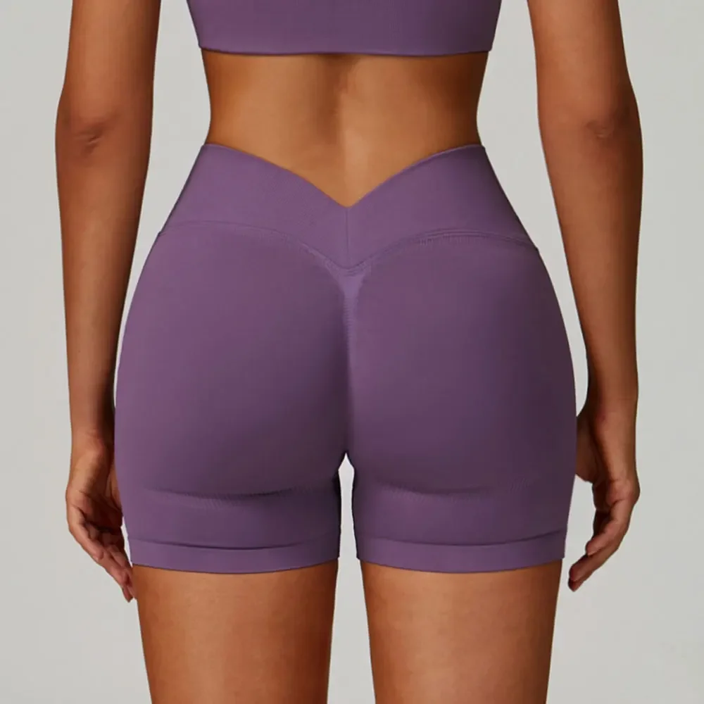 Running Sports Shorts Women Buttock Lift Gym Legging Women Scrunch Cycling Slim Fit Workout Shorts High Waist Impact Yoga Shorts