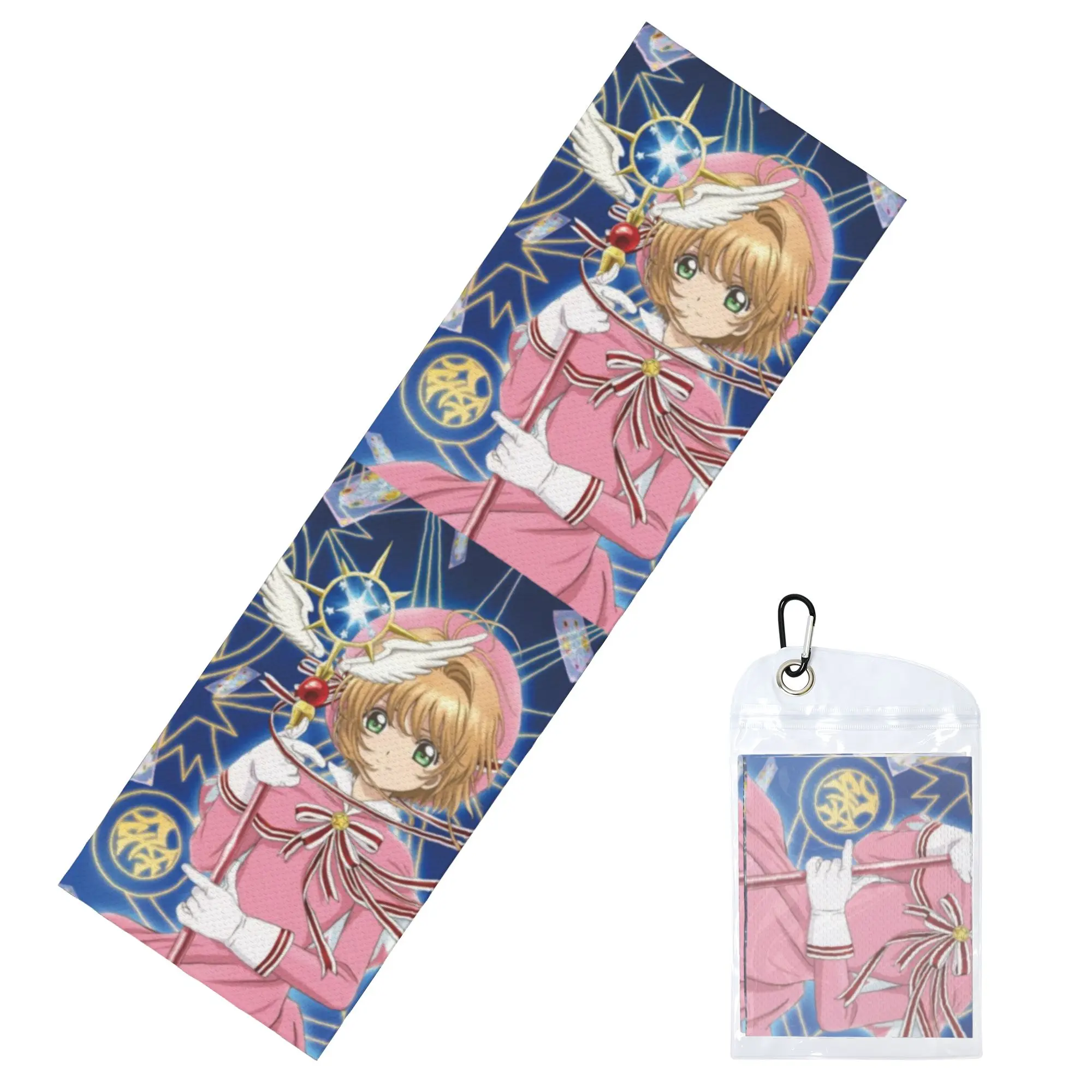Cold Exercise Towel Cardcaptor Magical Girl Comics Sakura Beach Sports Yoga Camping Towel Refreshing Sports Scarf Face Towels