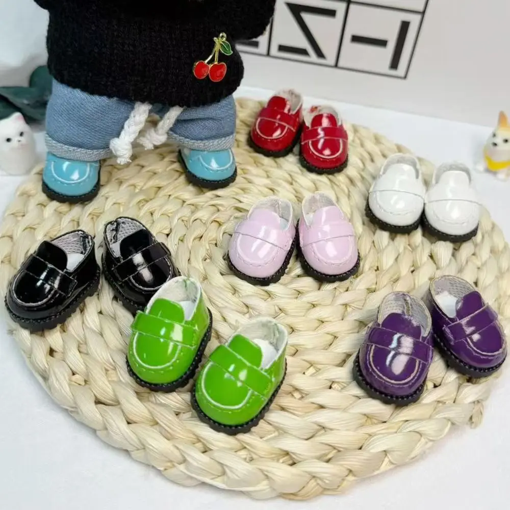 Gift 3.5cm Size Doll Leather Shoes Leather Material Small Size Doll Boots Miniature Design Mini Doll Shoes 1/6 BJD Doll