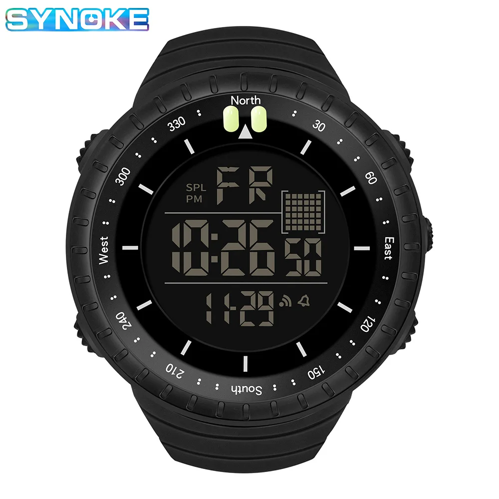 SYNOKE Outdoor Military Digital Watch For Men Fashion Retro Men Watch Sports Waterproof Men Watch Multifunctional Handsome Men