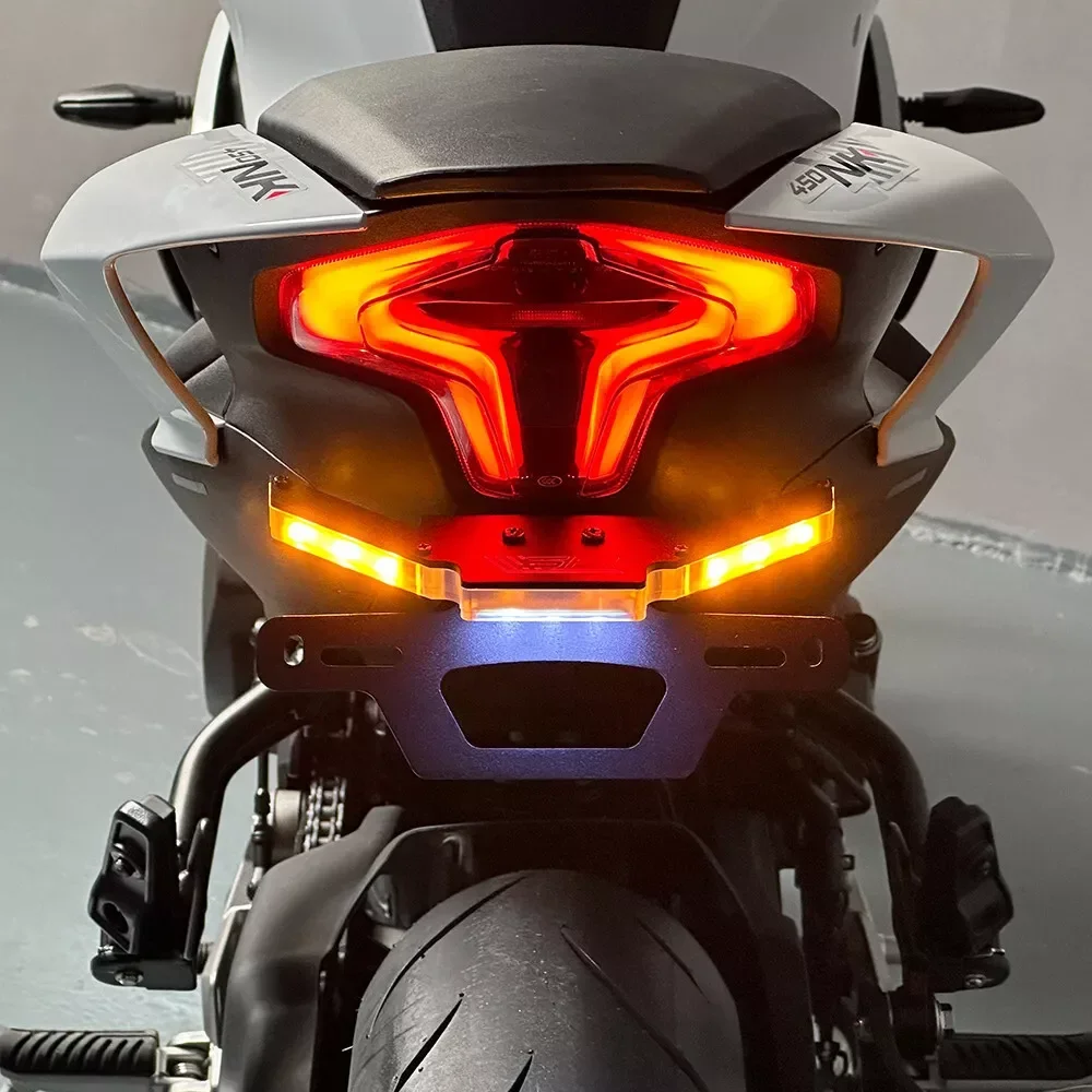 450SR 450SS 450NK Motorcycle License Plate Holder Turn Signal LED Light For CFMOTO 450 SR SS 250 SRS Tail Tidy Fender Eliminator