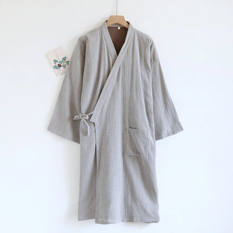 Koszule nocne Odzież męska Kimono Homewear Wiosna Jesień Lato Cienkie Wygodne Casual Fashion Oddychające Stylowe Luźne Duże