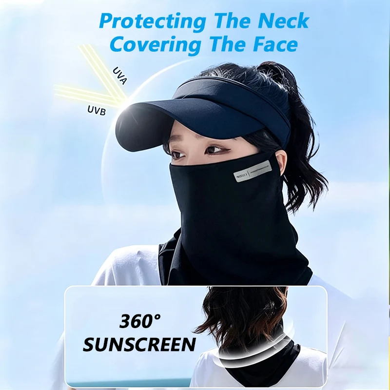 1/3Pcs Sunscreen for Men And Women UV Protection Ice Sleeve Face Mask And Sun Hat for Cycling Fishing Sun Protection
