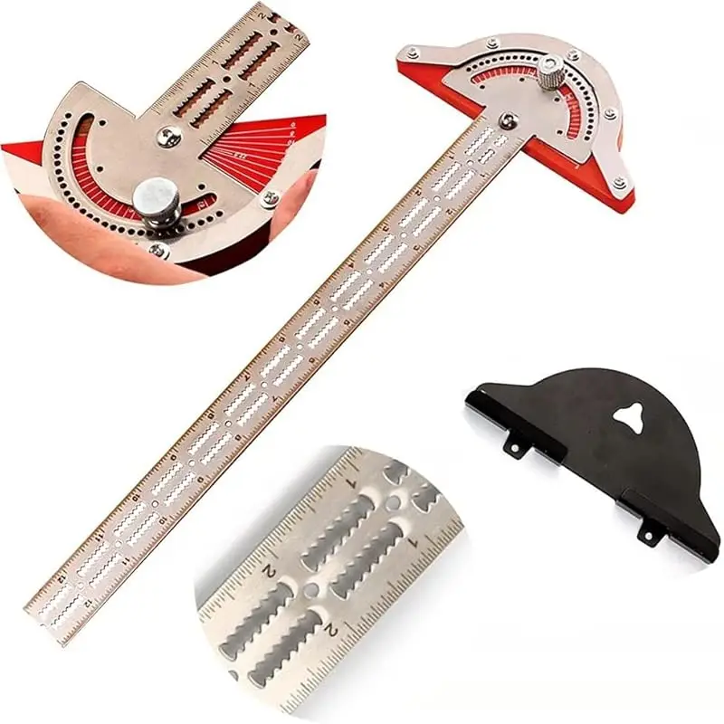 

Угломер для столяров из нержавеющей стали: точный измерительный инструмент для плотников, устойчивый к ржавчине, с высокой точностью измерения