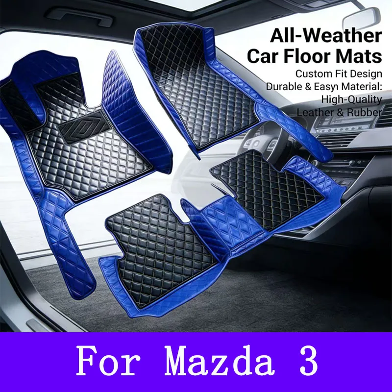 Car Floor Mats For Mazda 3 2006 2007 2008 2009 2010 2011 2012 Custom Pads Auto Carpet Cover Interior