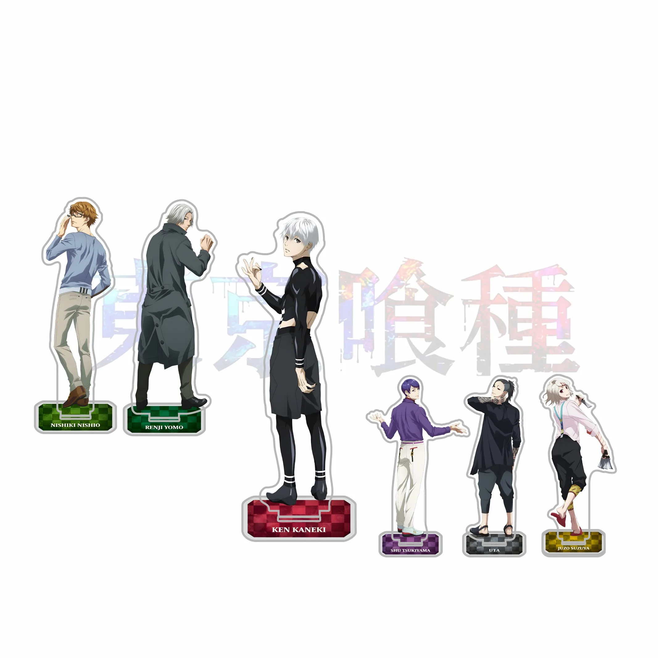 Tokyo Ghoul Ken Kaneki 15cm Acrylic Stand Figure Anime Character Desktop Decoration Collection Model Gift Plate Cosplay keychain