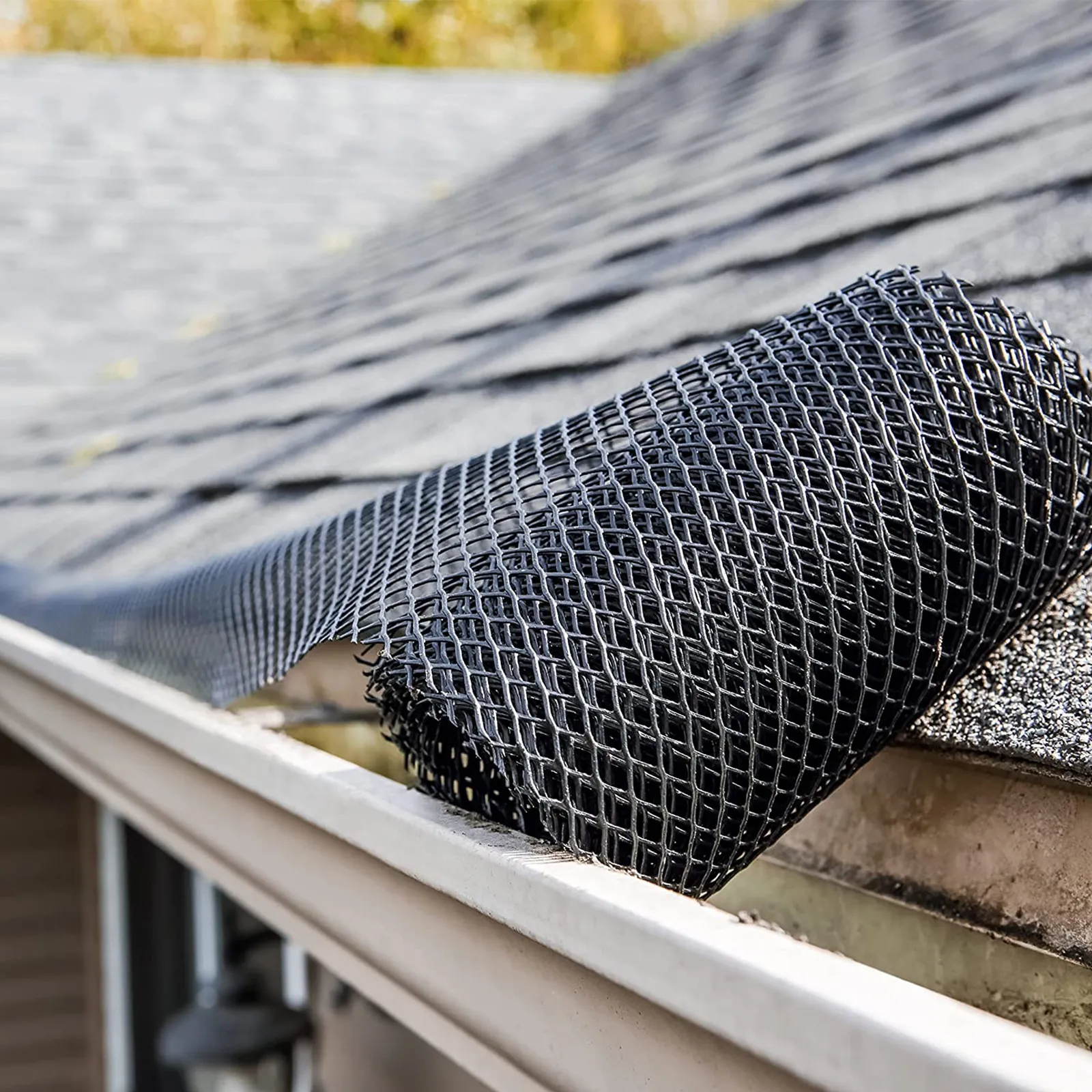 ABS Plastic Mesh Gutter Guard Roof Protective Net Downspout Leaf Filter Roll Gutter Screen Anti Clogging Drain Cover