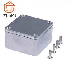 New 1PC Silver 5*5*3cm Aluminium Enclosure Electronic Diecast Stompbox Project Box 1590LB