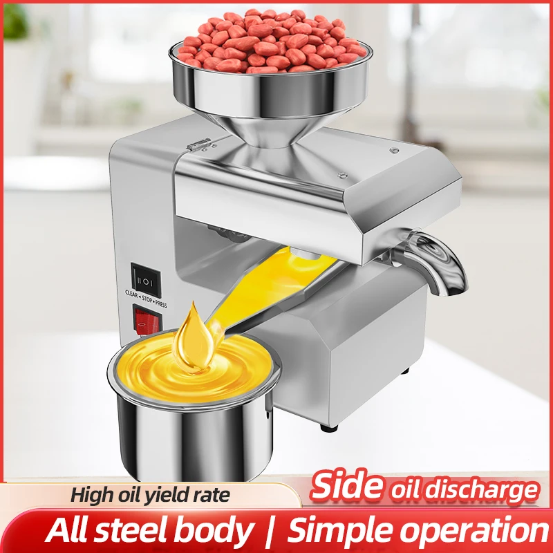 R6 Oil Press Machine Home Use Cold Press for Nuts Seeds Avocado Coconut Almond Olive Juicer Extractor Machine