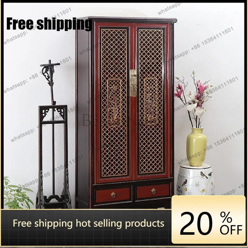 Chinese style imitation classical Ming and Qing dynasties, gilded carved windows, solid wood bookcases, custom-made