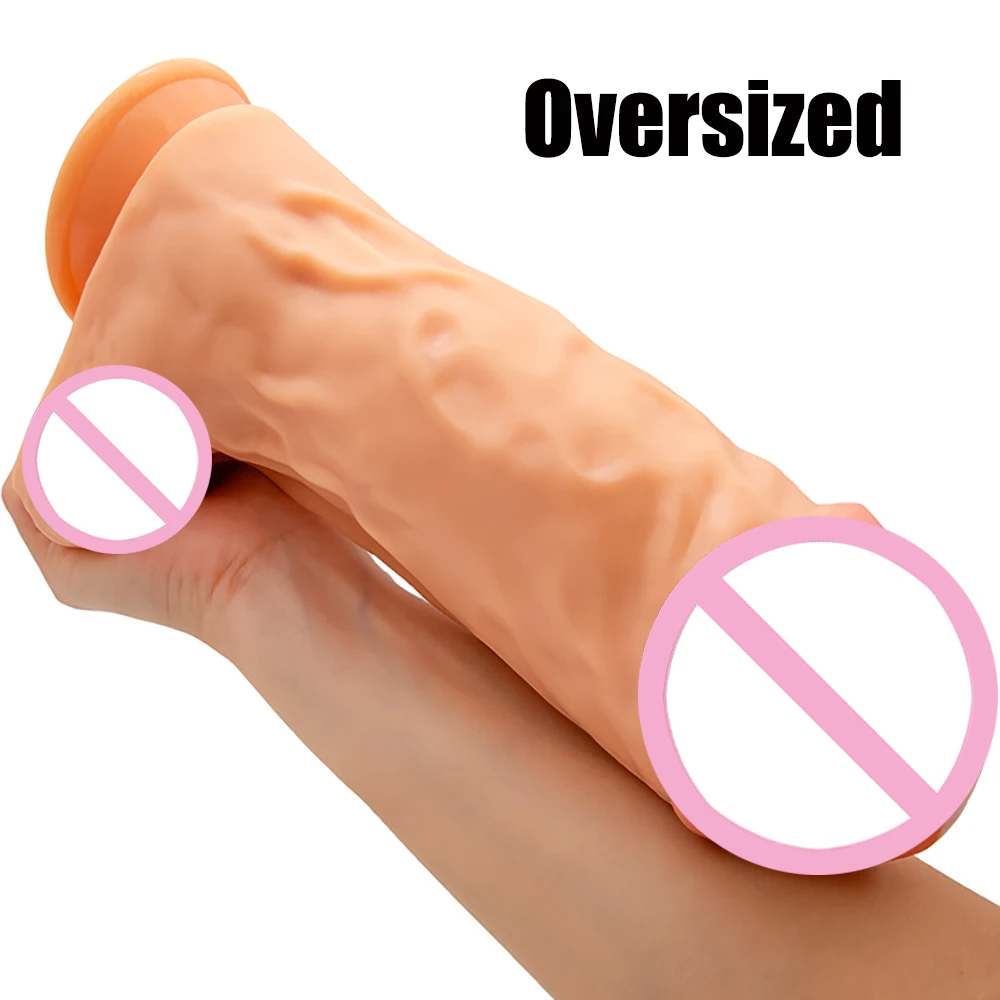 Oversized Realistic Dildos with Suction Cup Sex Products Soft Skin Feeling Huge Penis Thick Phallus Big Dick Sex Toys for Women