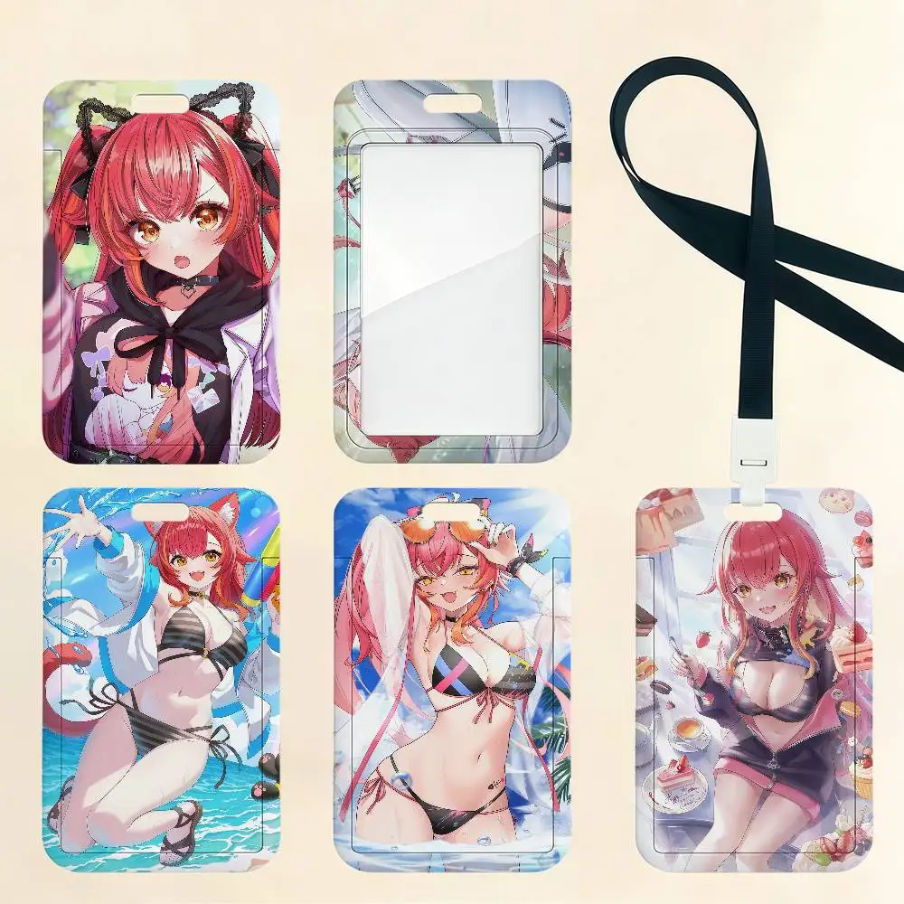 Anime Gril V-VSPO N-Nekota T-Tsuna Card Holder Cardcase Bank Credit Student ID Subway Work Permit Badge Holder Door Card