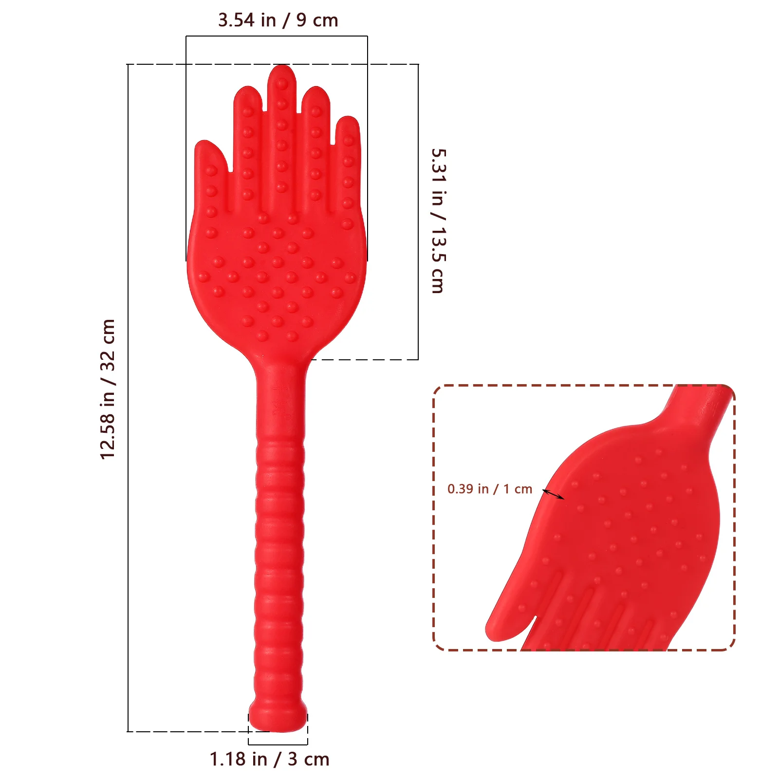 Martillo de salud de plástico, diseño con forma de palma de murciélago para masaje, terapia de acupuntura corporal, alivia la fatiga, mejora la circulación del cuello trasero