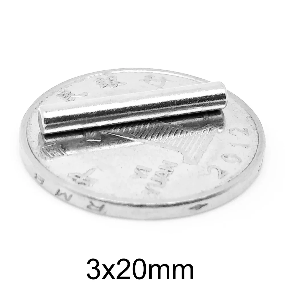 3x20 Minor Diameter Magnet 3mm x 20mm Bulk Small Round Magnets 3x20mm Neodymium  Disc Magnets 3*20 mm strong magnet